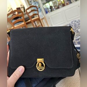 Stunning, Vintage, Black Velvet, Hand Bag